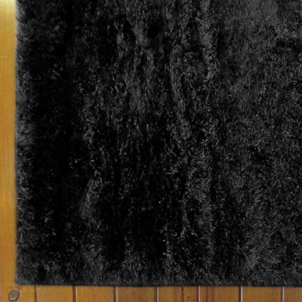 Soft Shaggy 1001 Black Hallway Runner - Image 3