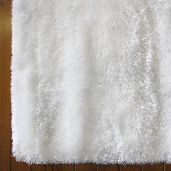 Soft Shaggy 1001 White Hallway Runner - Image 3