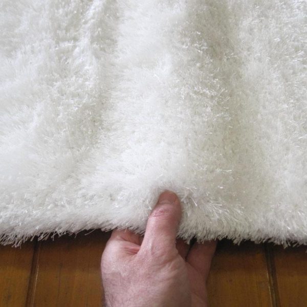 Soft Shaggy 1001 White Hallway Runner - Image 2