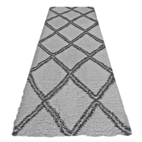 Sorento Shaggy 329 Grey Hallway Runner
