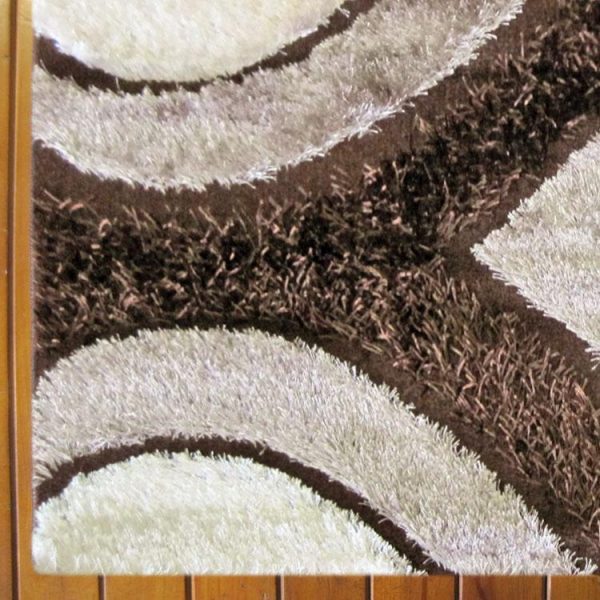 Luxury Shaggy 1204 Brown Hallway Runner - Image 3