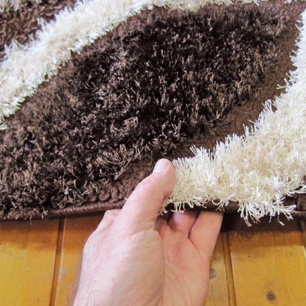Luxury Shaggy 6048 Brown Hallway Runner - Image 2