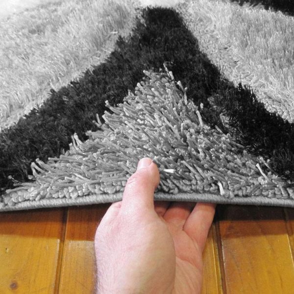 Luxury Shaggy 6048 Grey Hallway Runner - Image 2