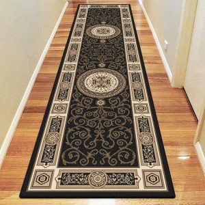 Palace 7647 Black Hallway Runner