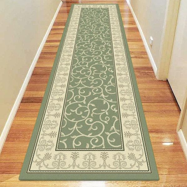 Palace 7653 Green Hallway Runner