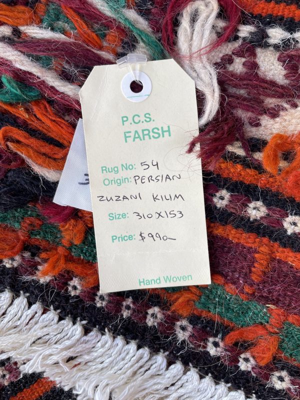 Persian Suzani Kilim 310 x 153 cm - Image 2