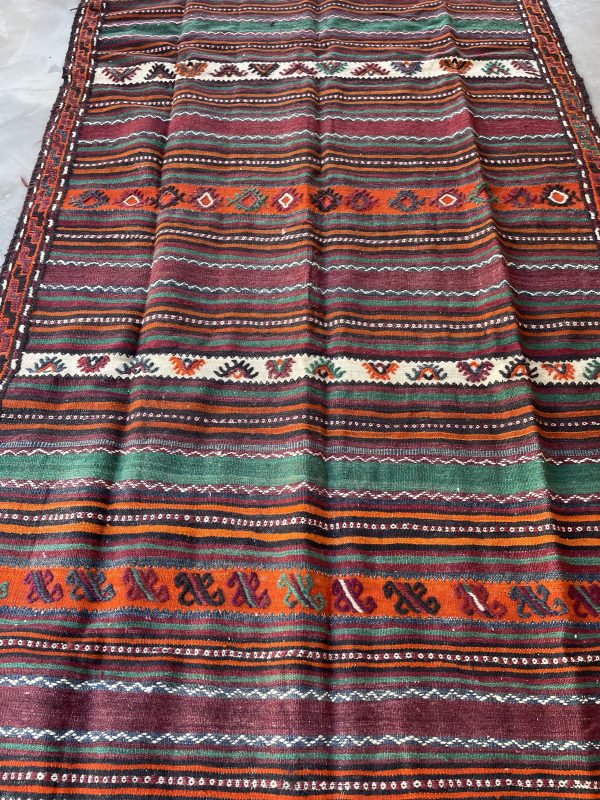 Persian Suzani Kilim 310 x 153 cm - Image 4