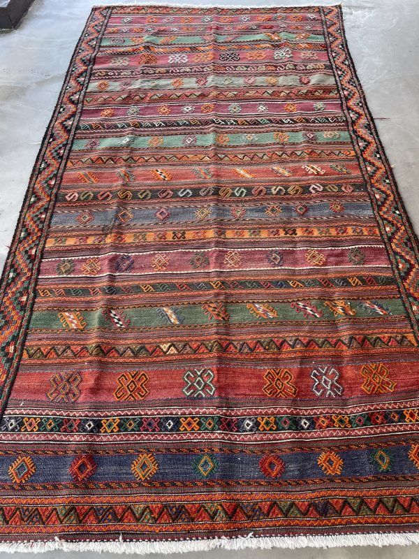 Persian Suzani Kilim 302 x 162 cm - Image 3