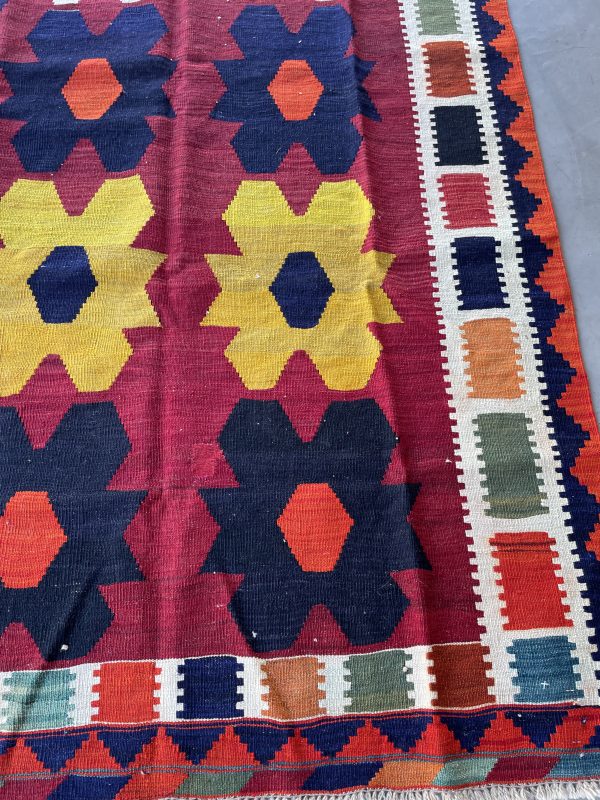 Persian Shiraz Kilim 253 x 140 cm - Image 5