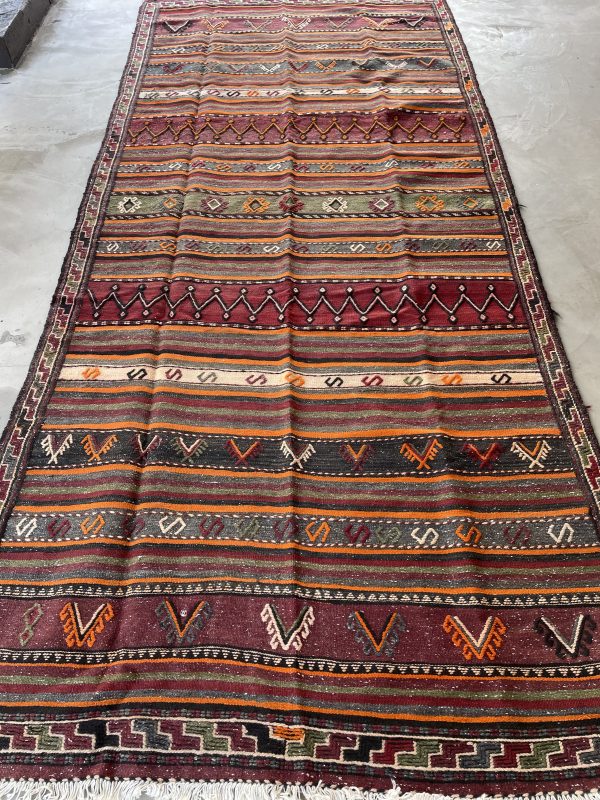 Persian Suzani Kilim 342 x 150 cm - Image 6