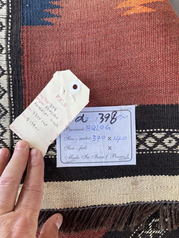 Persian Balouch Kilim 370 x 140 cm - Image 4