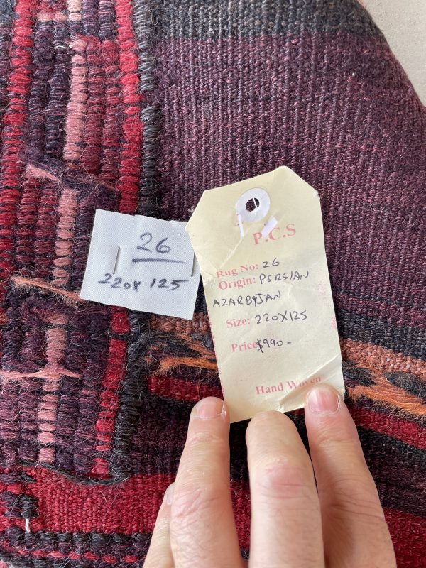 Persian Azerbaijan Kilim 220 x 125 cm - Image 2