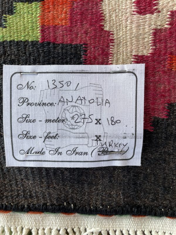 Turkish Anatolia Kilim 275 x 180 cm - Image 2