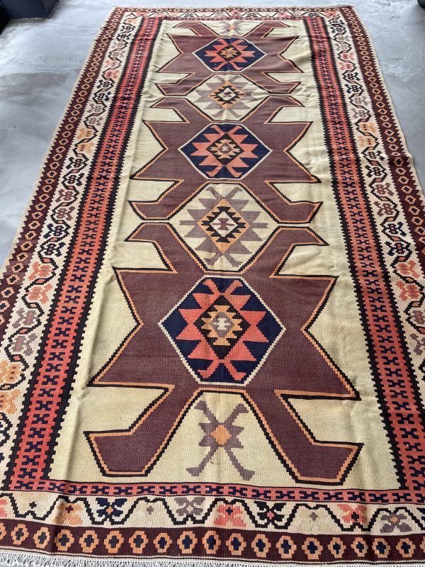 Persian Azerbaijan Kilim 300 x 165 cm - Image 4
