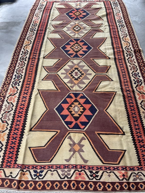 Persian Azerbaijan Kilim 300 x 165 cm - Image 5