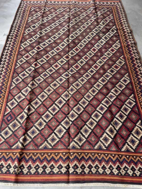 Persian Afshar Kilim 257 x 168 cm - Image 5