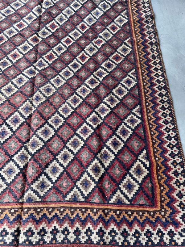 Persian Afshar Kilim 257 x 168 cm - Image 6