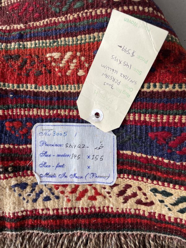 Persian Shiraz Kilim 145 x 155 cm - Image 3