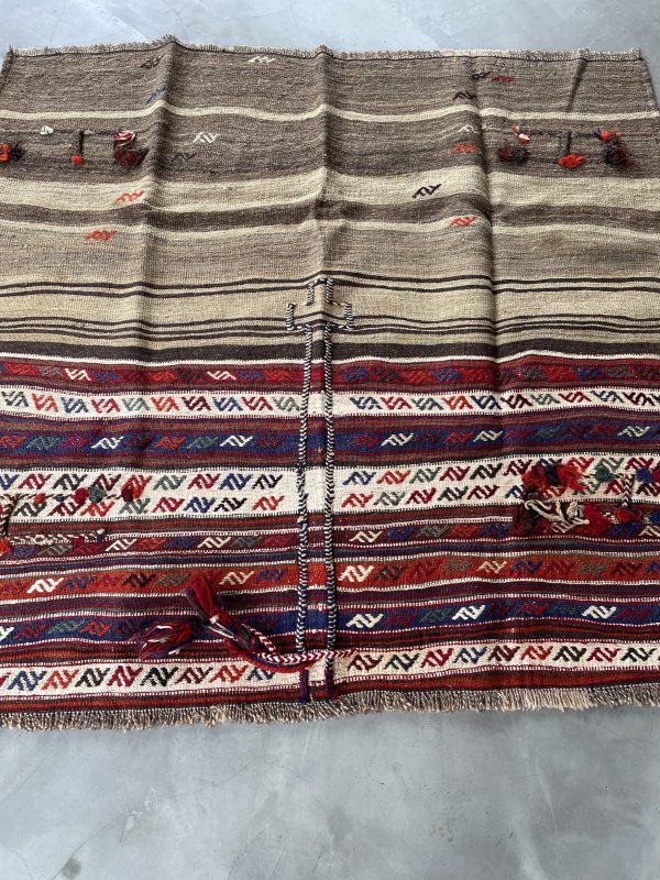 Persian Shiraz Kilim 145 x 155 cm - Image 5