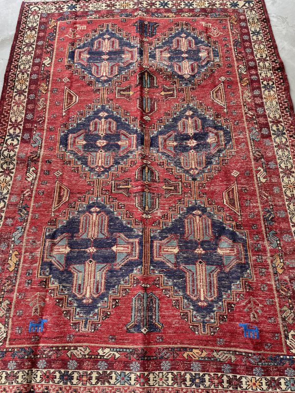 Persian Afshar Kilim 197 x 140 cm - Image 4