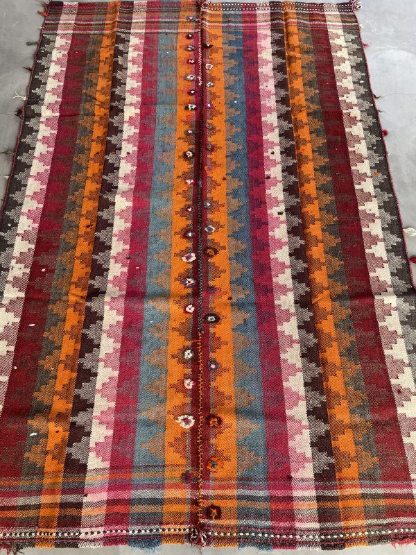 Persian Qashqaie Kilim 225 x 147 cm - Image 4