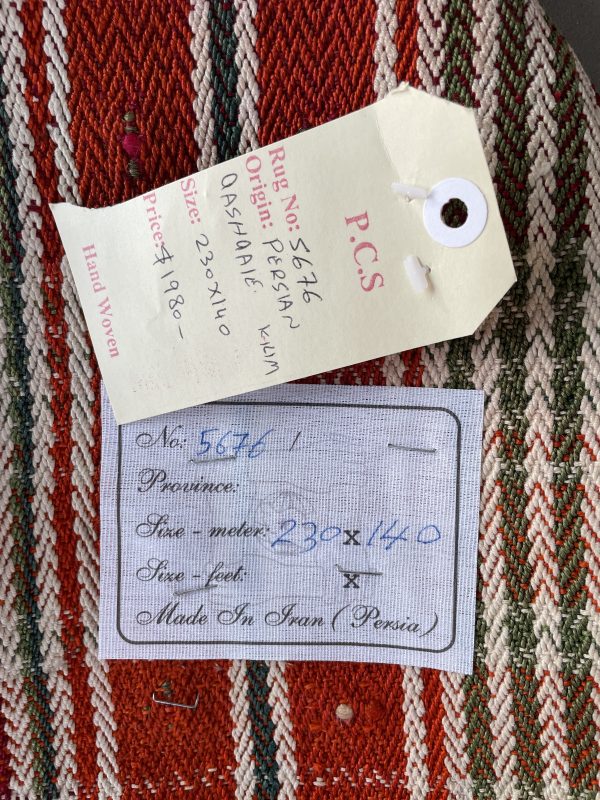 Persian Qashqaie Kilim 230 x 140 cm - Image 2