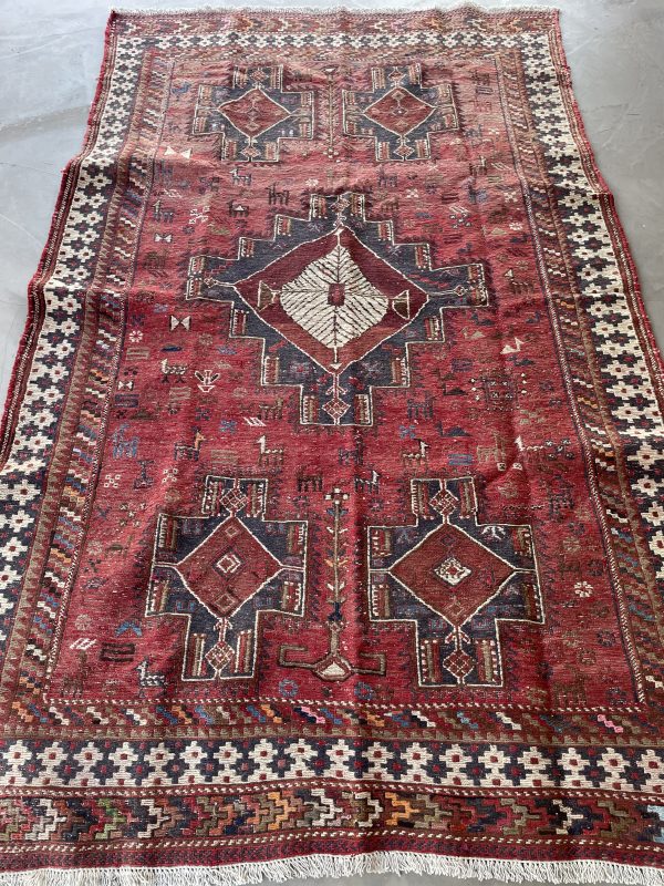 Persian Afshar Kilim 227 x 143 cm - Image 3