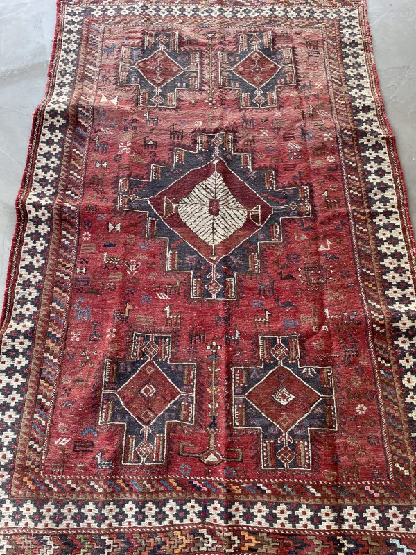 Persian Afshar Kilim 227 x 143 cm - Image 4
