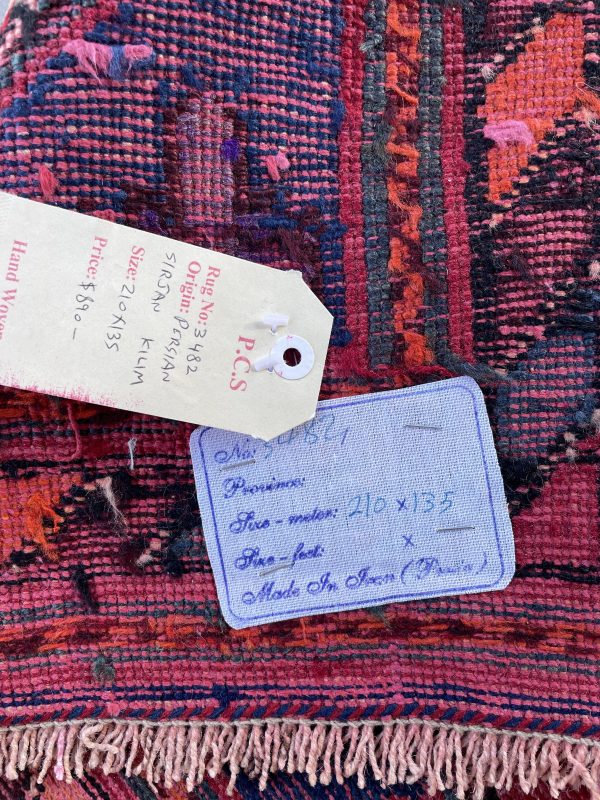 Persian Afshar Kilim 210 x 135 cm - Image 2
