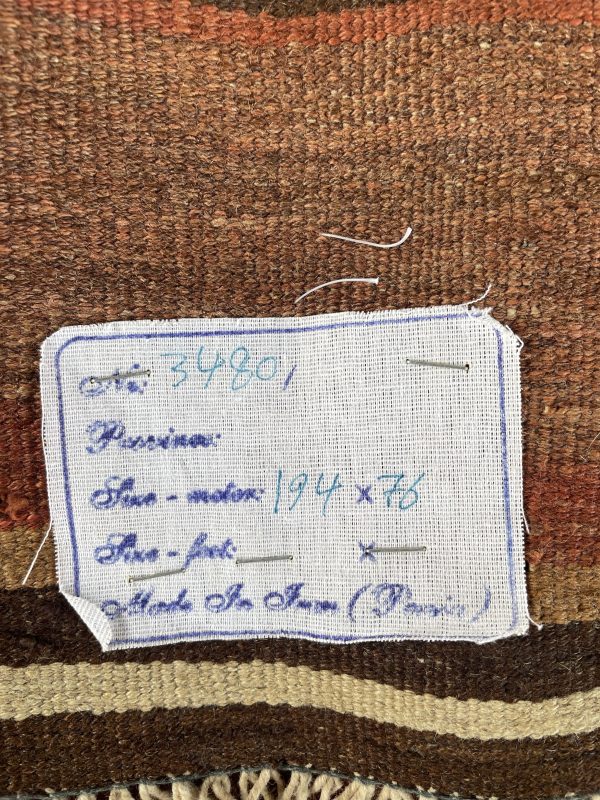 Persian Azerbaijan Kilim 194 x 76 cm - Image 2