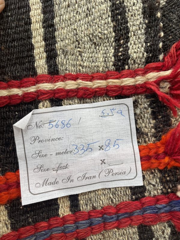 Persian Lori Kilim 335 x 85 cm - Image 2