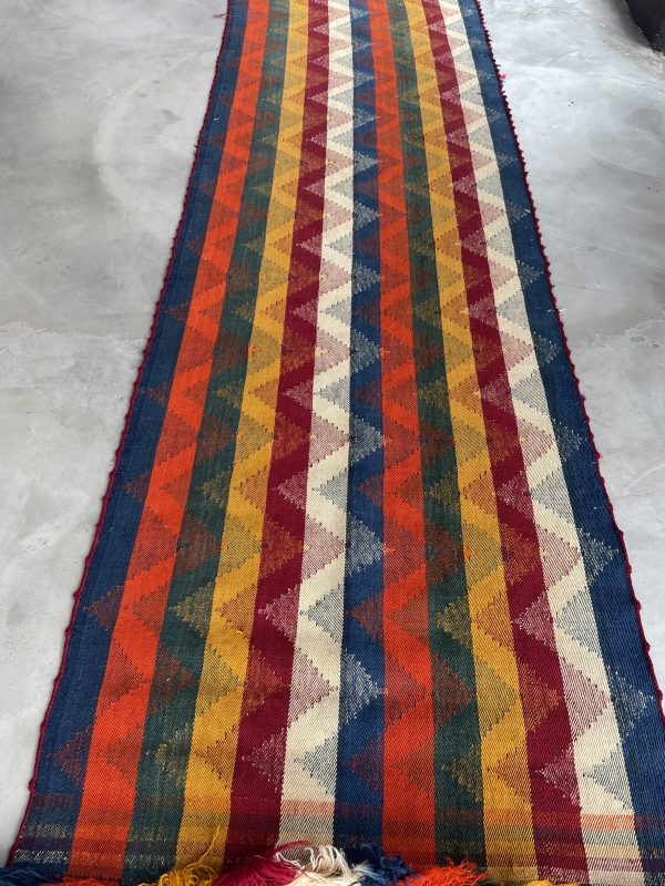 Persian Qashqaie Kilim 375 x 92 cm - Image 3