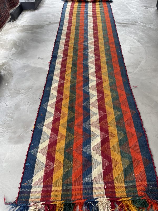 Persian Qashqaie Kilim 375 x 92 cm - Image 4