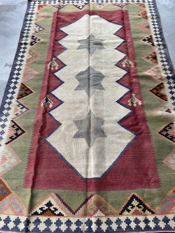 Persian Qashqaie Kilim 244 x 152 cm - Image 4